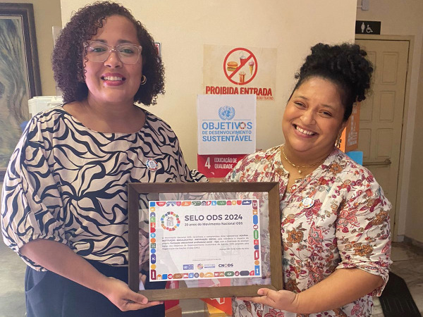 Ágatha recebe o selo ODS 2024, em evento do MOVIMENTO NACIONAL ODS SE