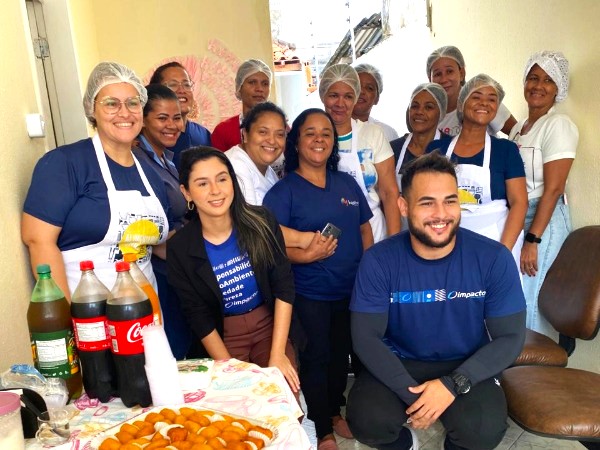 Visita da Construtora Impacto à nova cozinha do Alimentando Sonhos